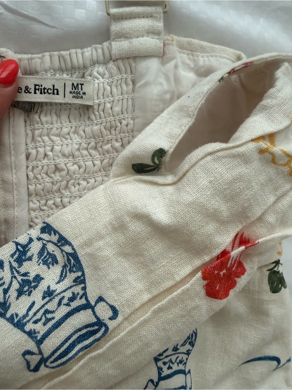 Abercrombie & Fitch Emerson Linen-Blend Printed Skort Dress - Picture 4 of 4